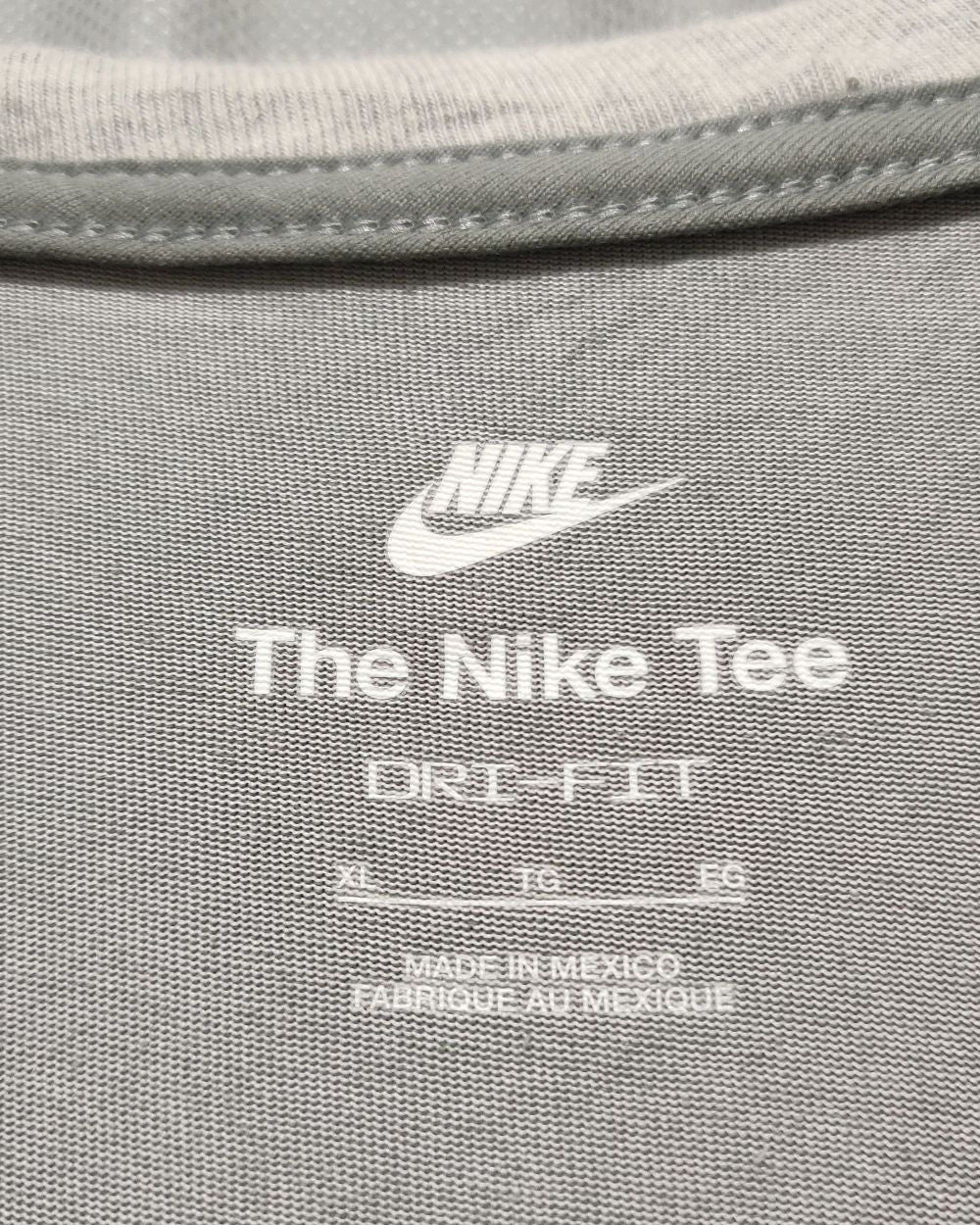 Nike Gray Cotton T Shirt For Women XL