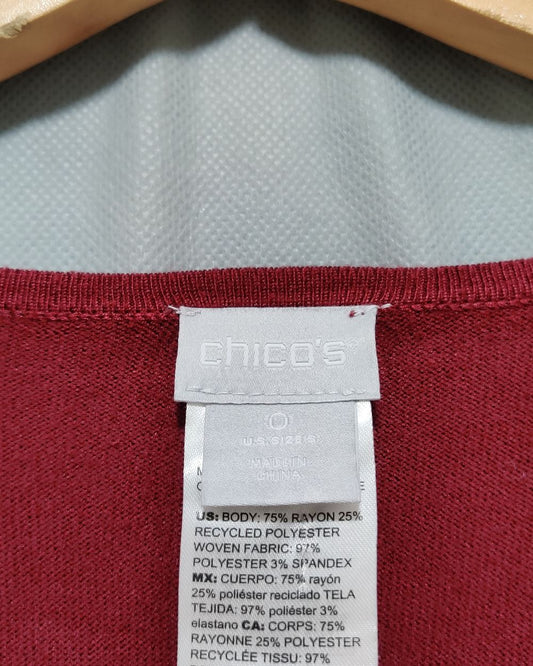 Chico's Maroon Sweater For Women S