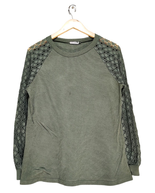 Super Look Green Sweater For Women S