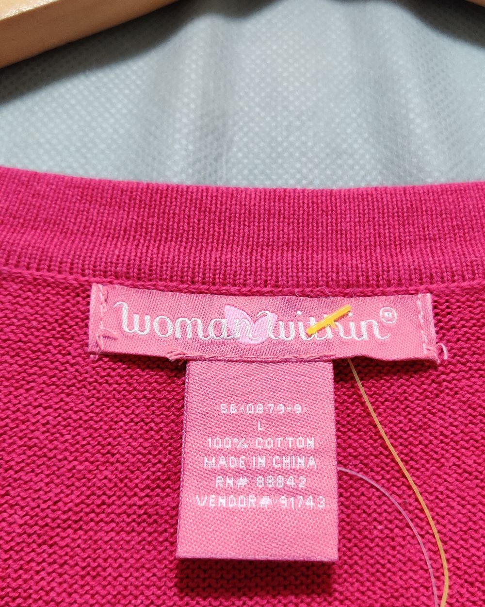 Woman Within Pink Sweater For Women L