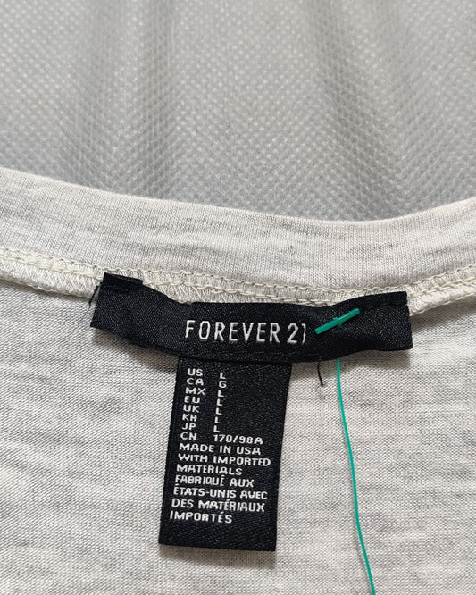 Forever 21 Gray Cotton Vest T Shirt For Women L