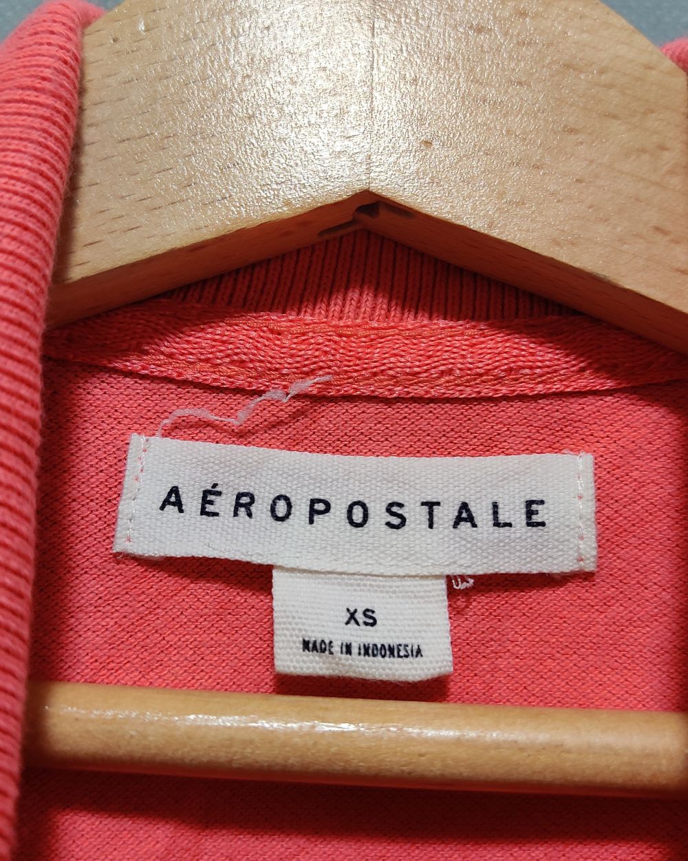 Aeropostale Red Cotton Polo T Shirt For Women XS