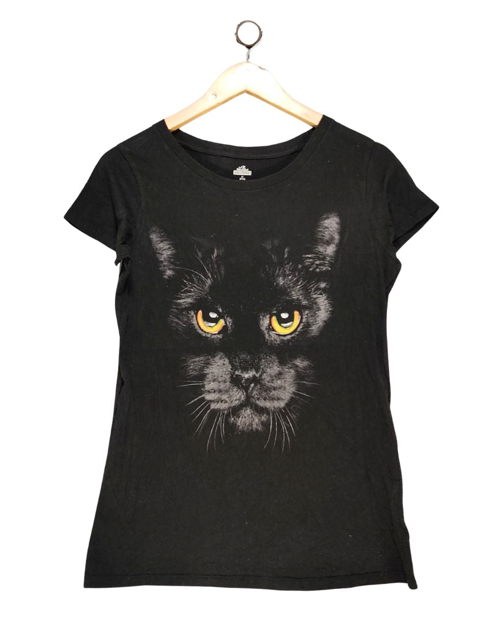 Halloween Black Cotton T Shirt For Women Medium