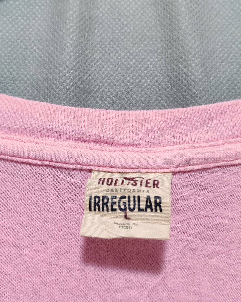 Hollister Pink Cotton T Shirt For Women L