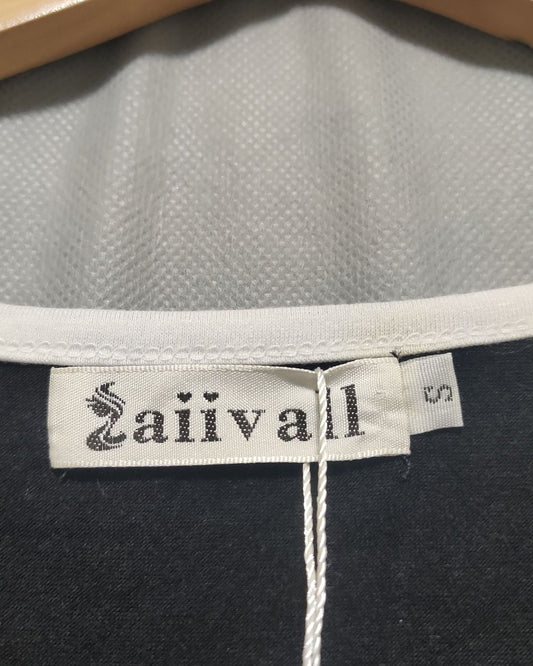 Aiiv All Black Cotton T Shirt For Women S