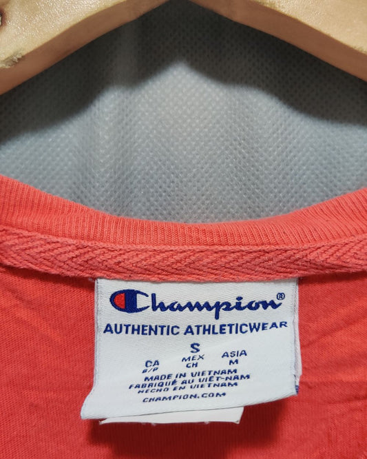 Champion Orange Cotton T Shirt For Women S
