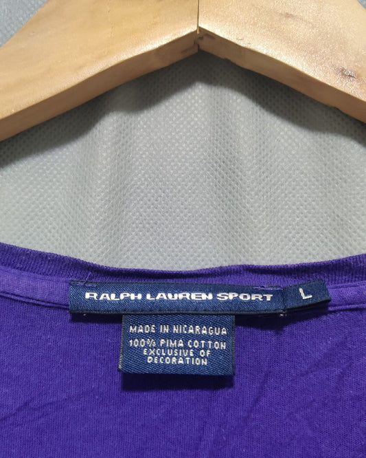 Polo Ralph Lauren Purple Cotton T Shirt For Women L