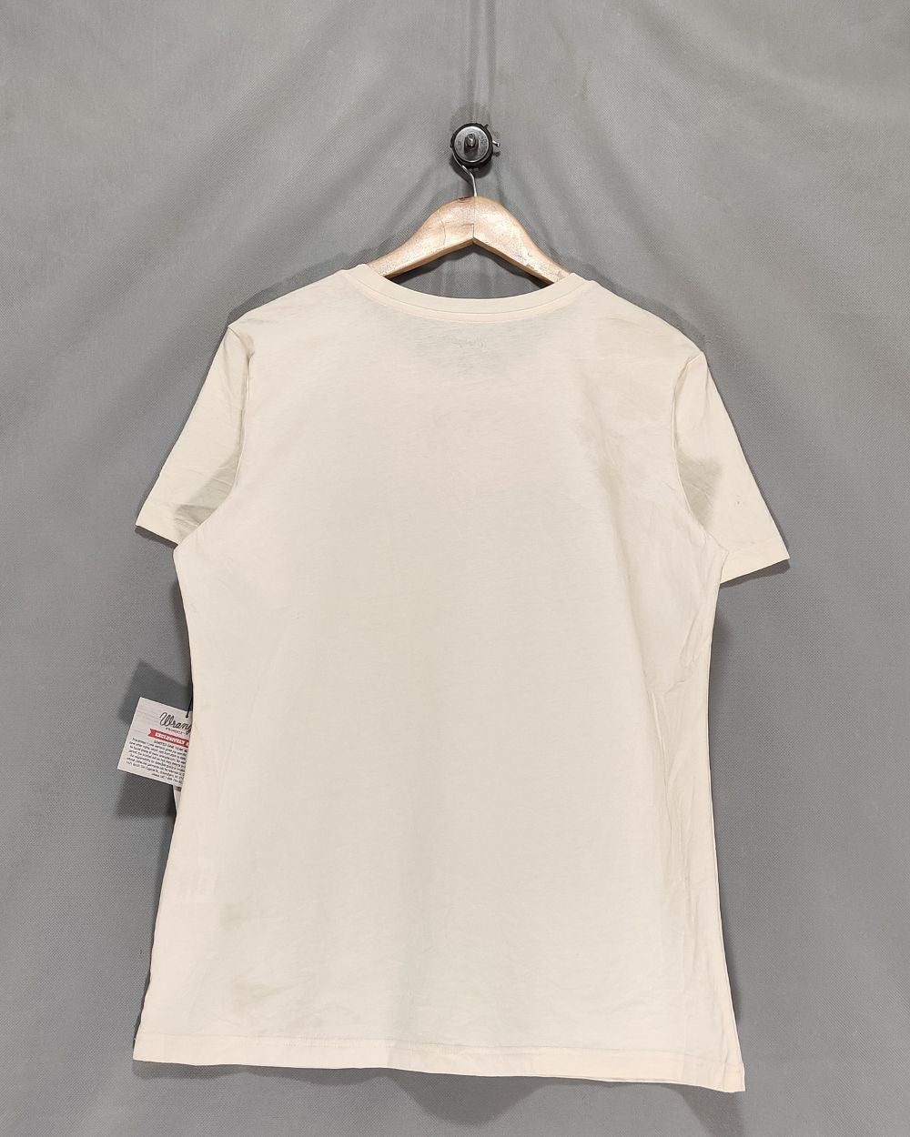 Wrangler Cream Cotton T Shirt For Women L