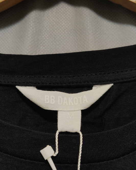 BB Dakota Black Cotton T Shirt For Women M