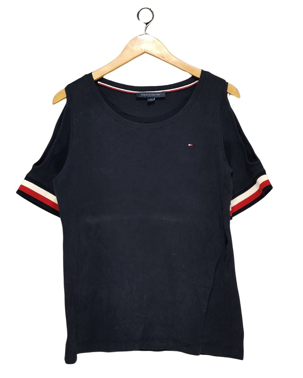 Tommy Hilfiger Blue Cotton T Shirt For Women M