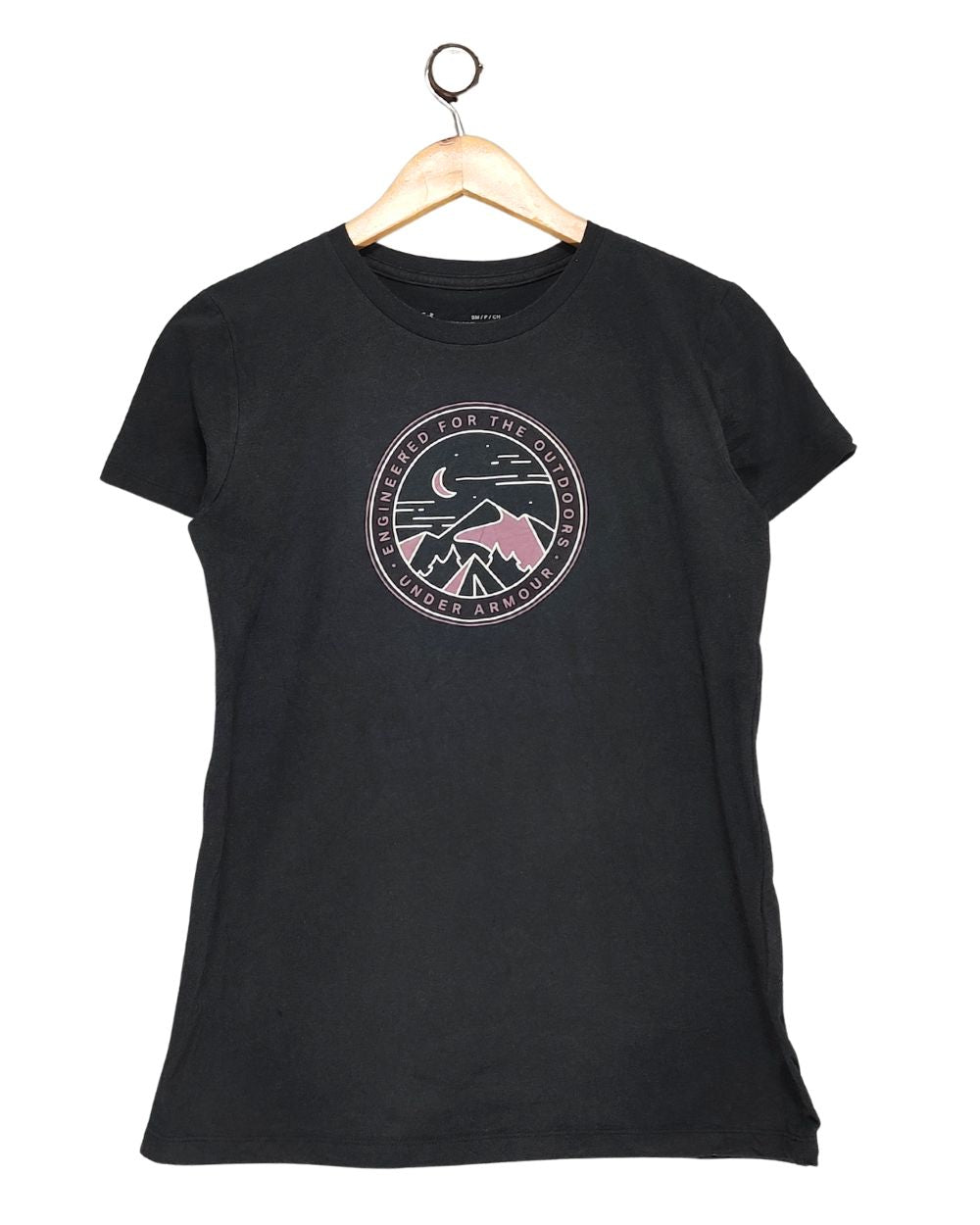 Under Armour Black Cotton T Shirt For Women M