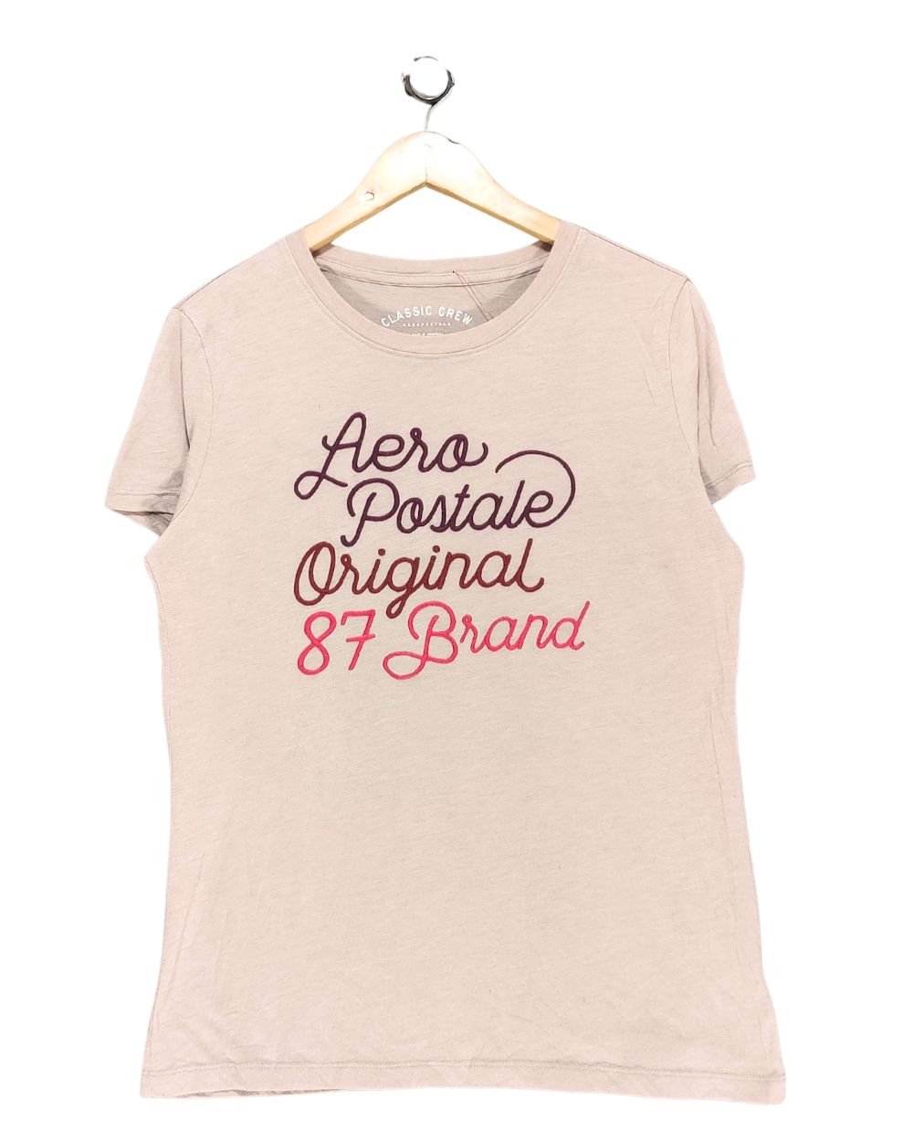 Classic Crew Maroon Cotton T Shirt For Women XL