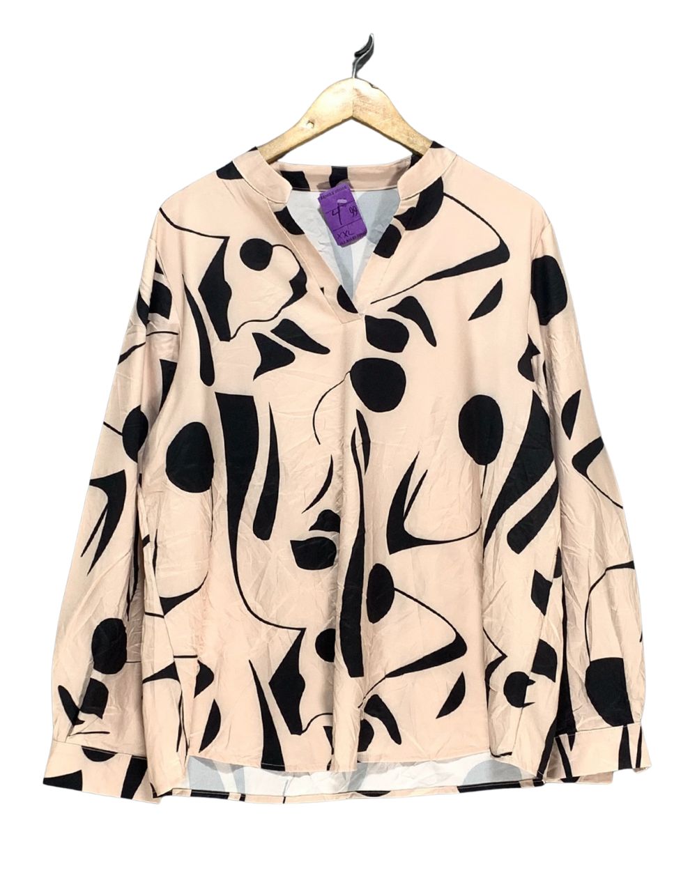 Thrift Queen Cream For Women Crop Top L