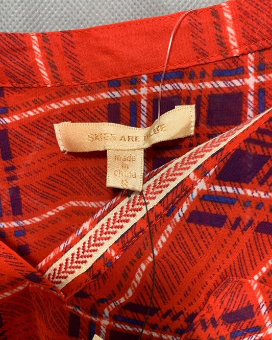 Skies Are Blue Red For Women Crop Top S