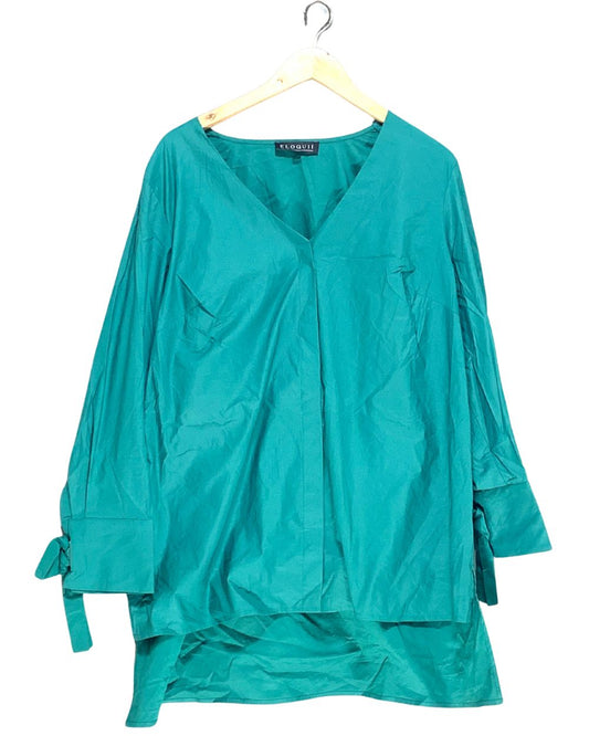 Eloquii Green For Women Top XL
