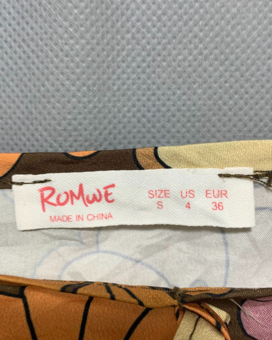 Romwe Brown For Women Crop Top S