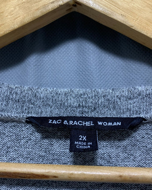 Zac & Rachel Gray Sweatshirt For Women XXL