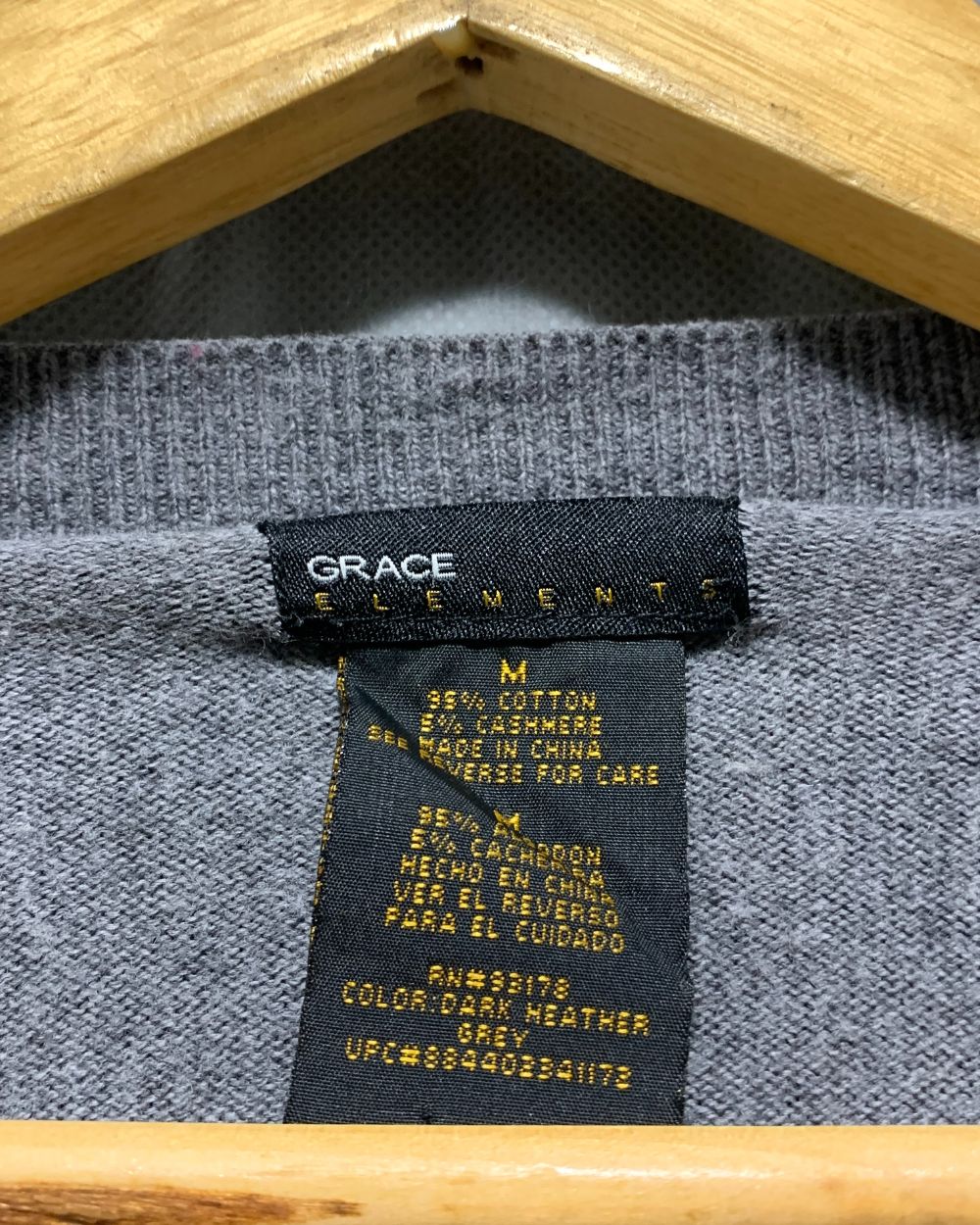 Grace Element Gray Sweater For Women M