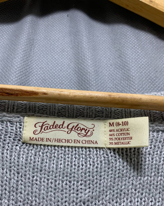 Faded Gray Pink Sweater For Women M