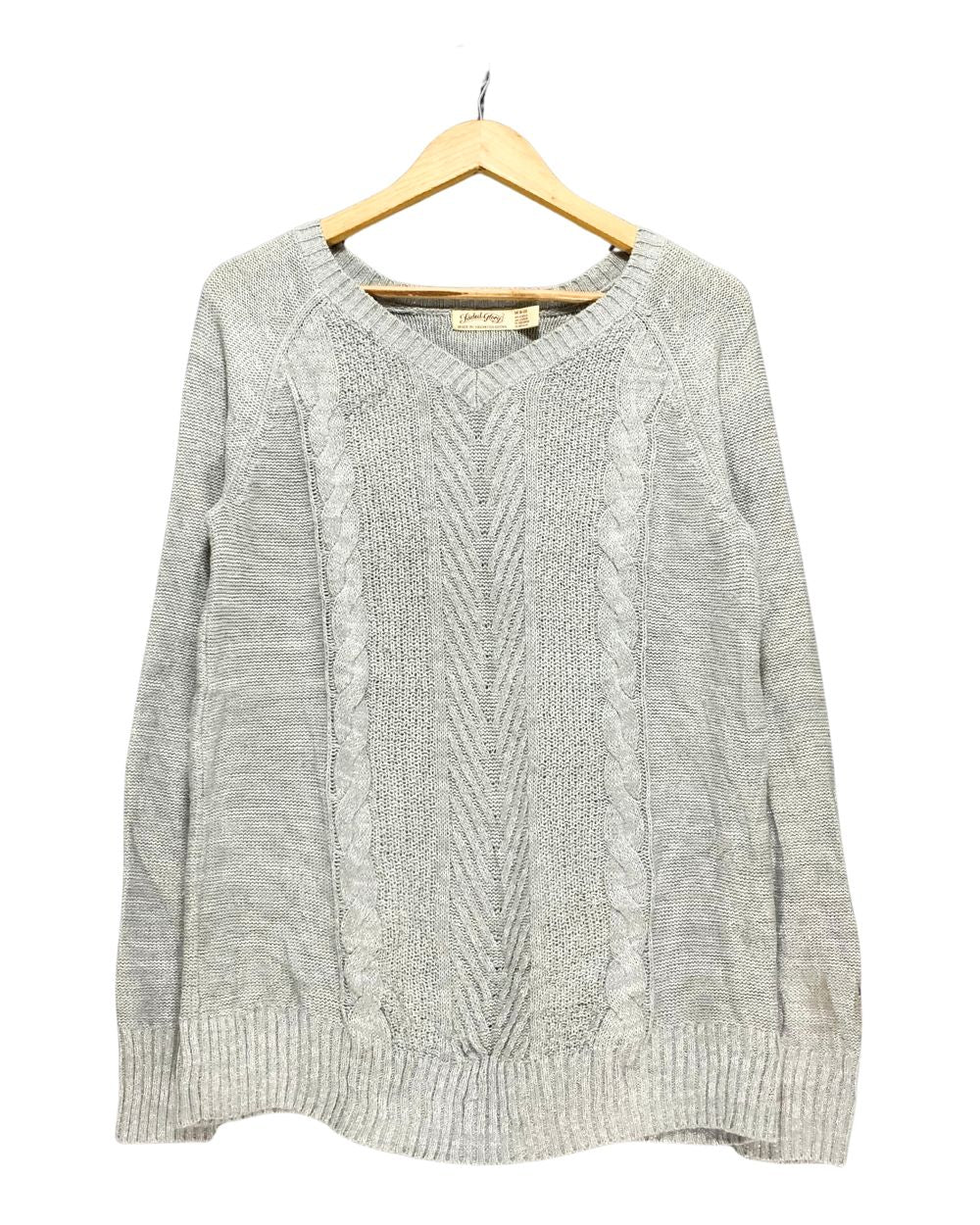 Faded Gray Pink Sweater For Women M