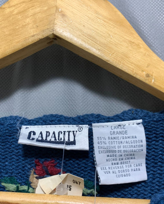 Capacity Blue Sweater For Women L