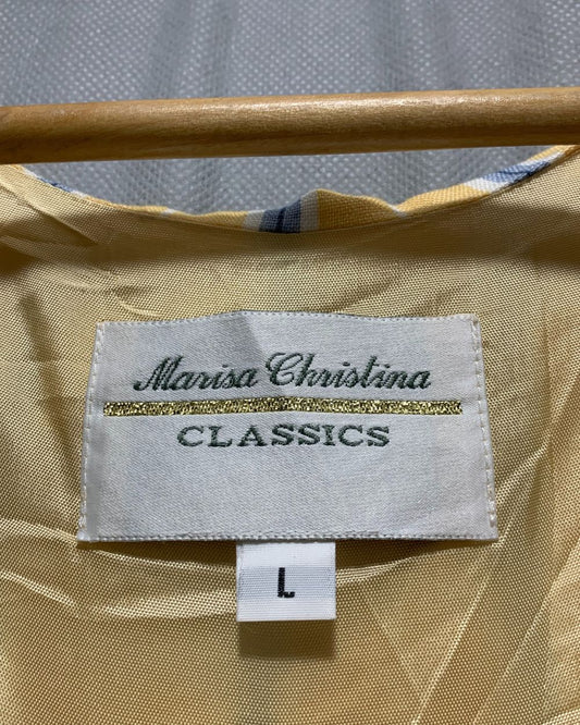 Marisa Christina Yellow Vest Jacket For Women L