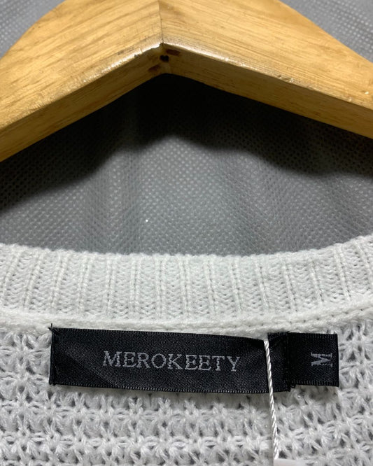 Merokeety White Sweater For Women M