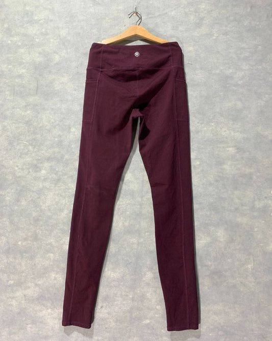 Gaiam Maroon Sport Gym tights For Women