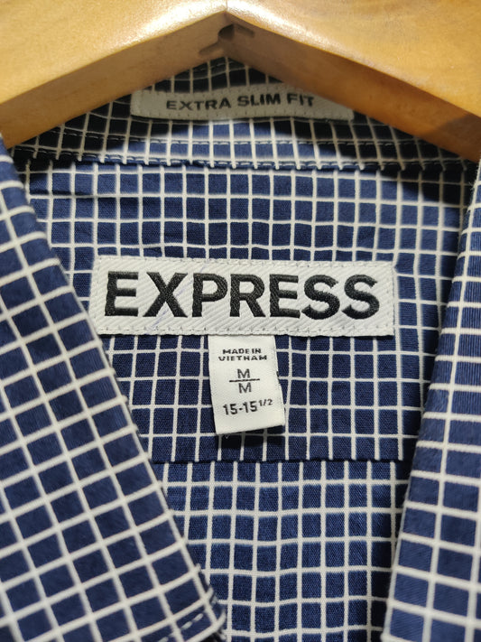 Express 3D Colour Blue & White For Women Top Shirt M