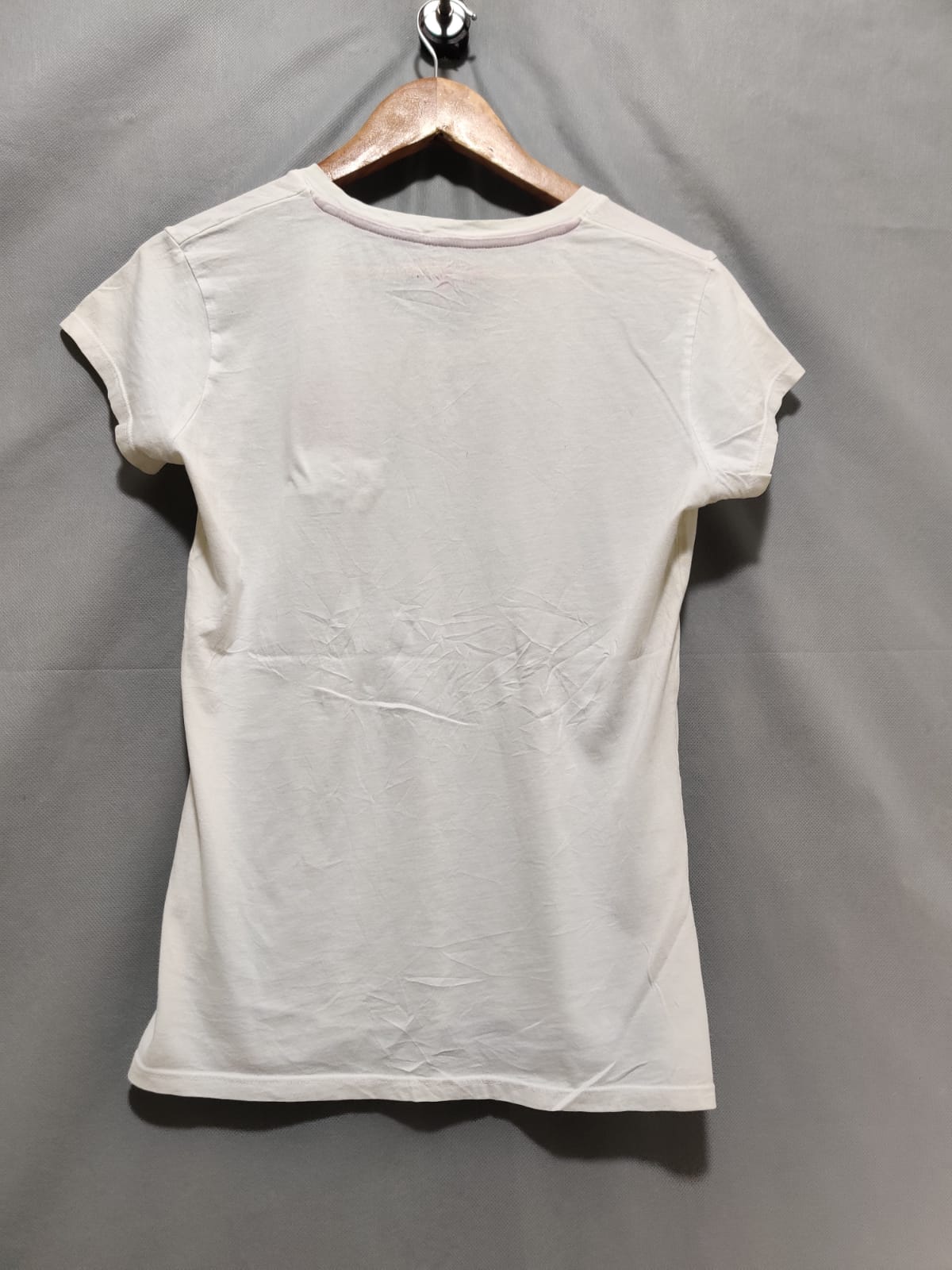Beverly Hills White Cotton T Shirt For Women Medium