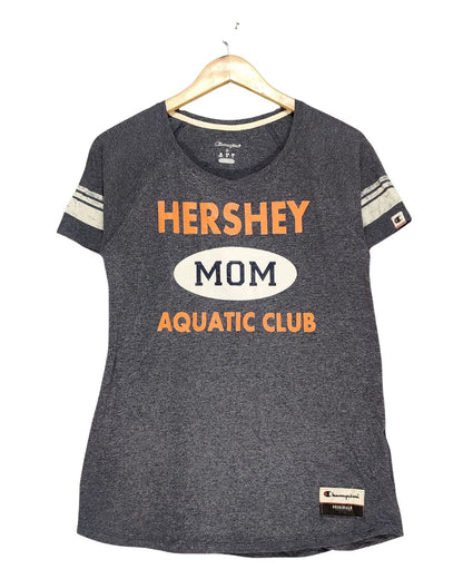 Champion Gray Cotton T Shirt For Women Medium