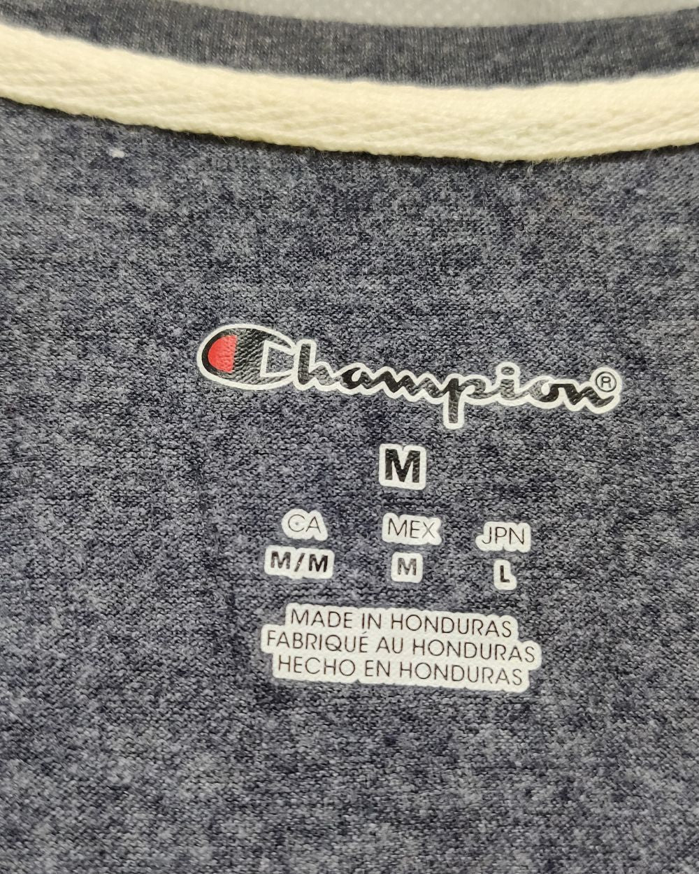 Champion Gray Cotton T Shirt For Women Medium