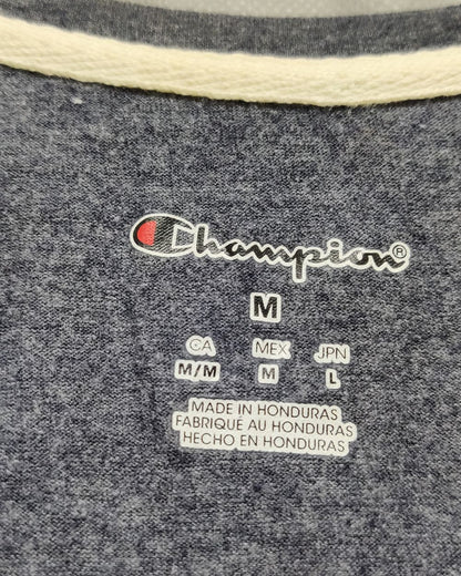 Champion Gray Cotton T Shirt For Women Medium