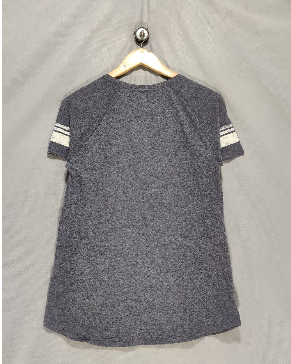Champion Gray Cotton T Shirt For Women Medium
