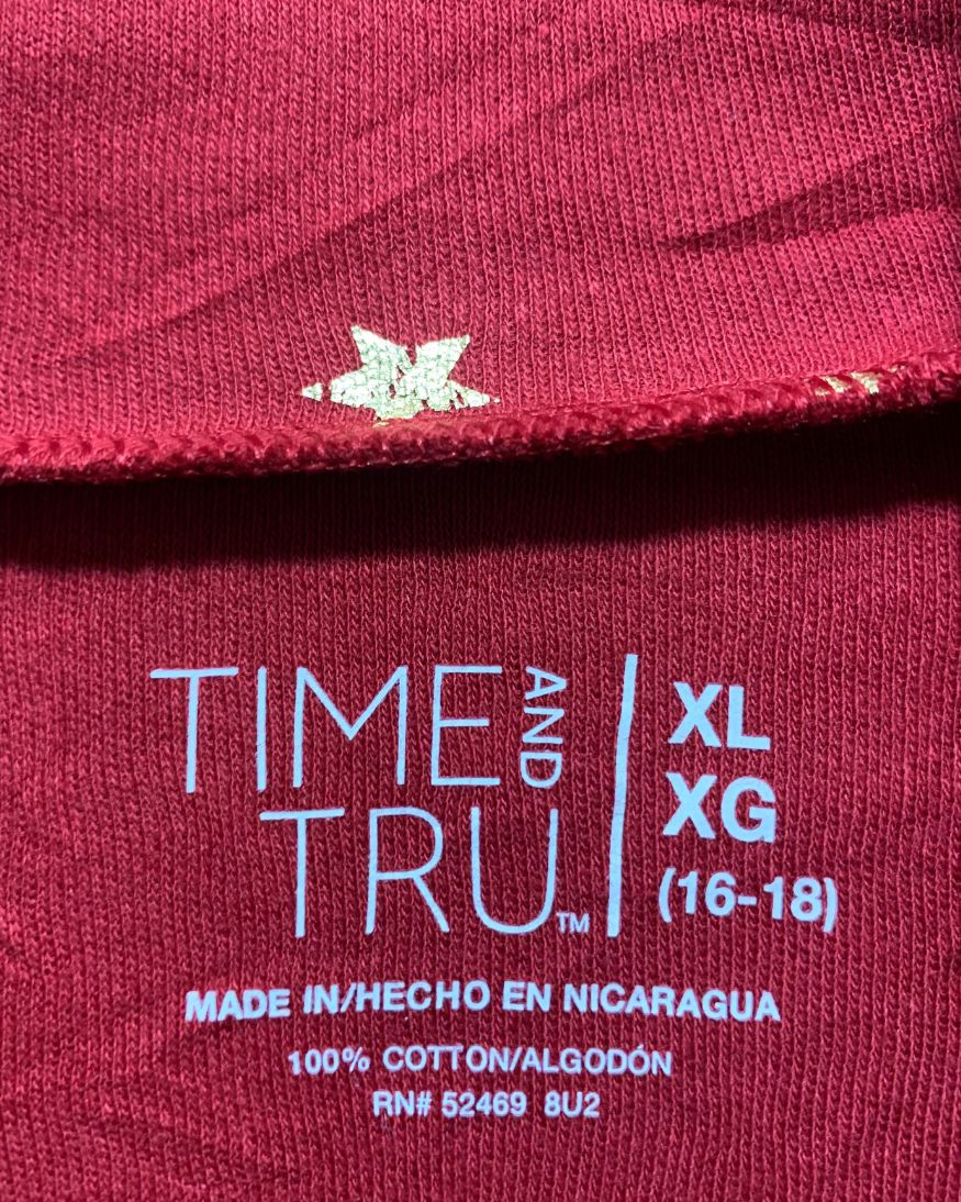 Time And Tru  Red Sweatshirt For Women 18 Years