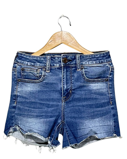 American Eagle Blue Cotton Short For Women Small
