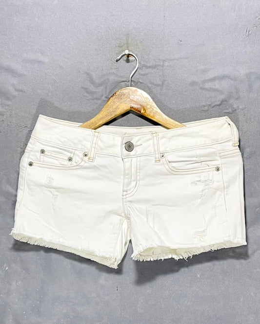 American Eagle White Jeans Short For Women Medium