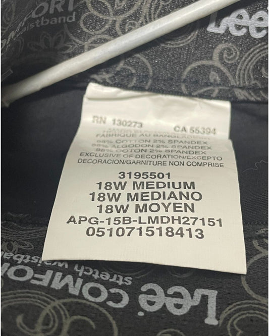 Lee Black Jeans Cotton For Women 3X large