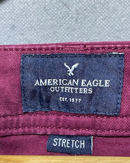 American Eagle Maroon Jeans Short For Women Large