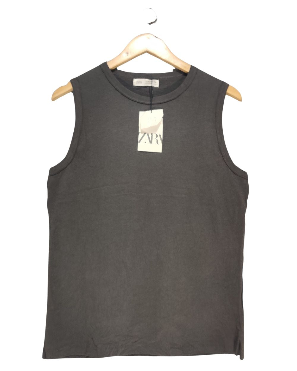Zara Gray Cotton Vest T Shirt For Girl 14 Years