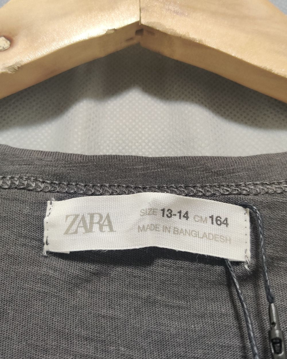 Zara Gray Cotton Vest T Shirt For Girl 14 Years