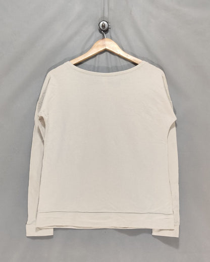 Round Barn Cream Cotton T Shirt For Women S