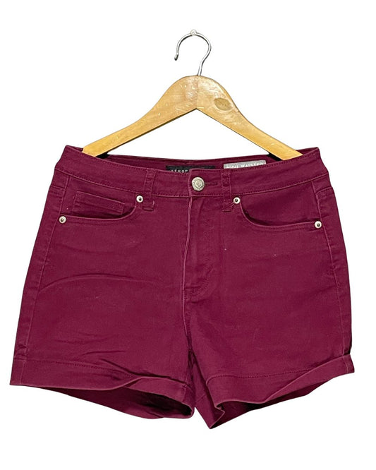 Aeropostale Maroon Jeans Short For Women Small