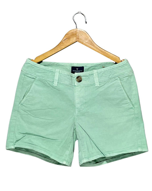 American Eagle Green Jeans Short For Women Medium