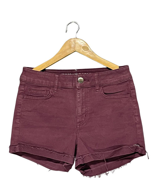 American Eagle Maroon Jeans Short For Women Small