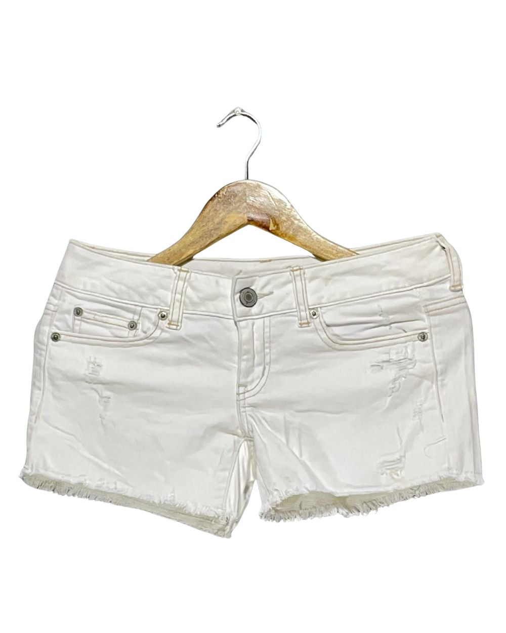 American Eagle White Jeans Short For Women Large