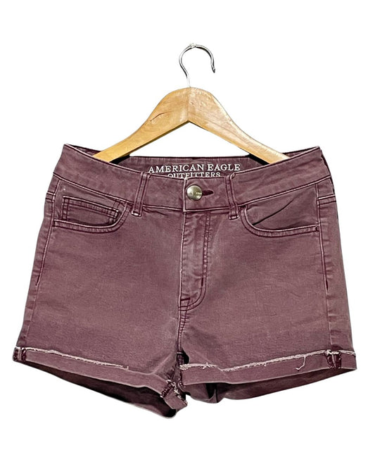 American Eagle Maroon Jeans Short For Women Small