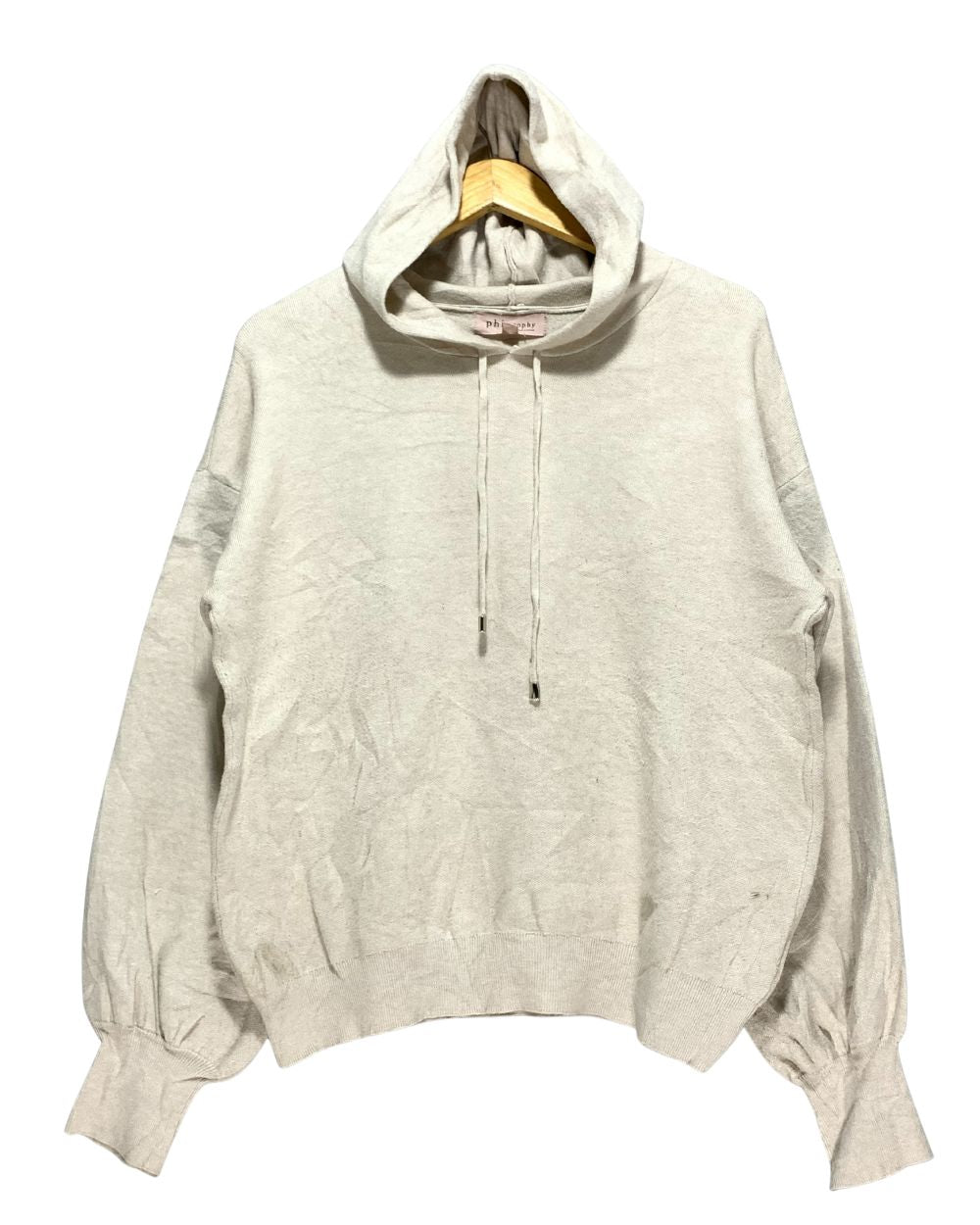 Philosophy Cream Hoodie For Women Large