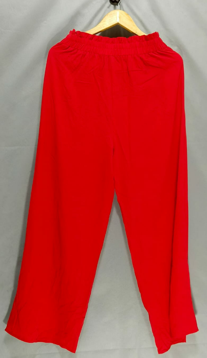 Shein Colour Red For Women  Shaffon Plazo Size L