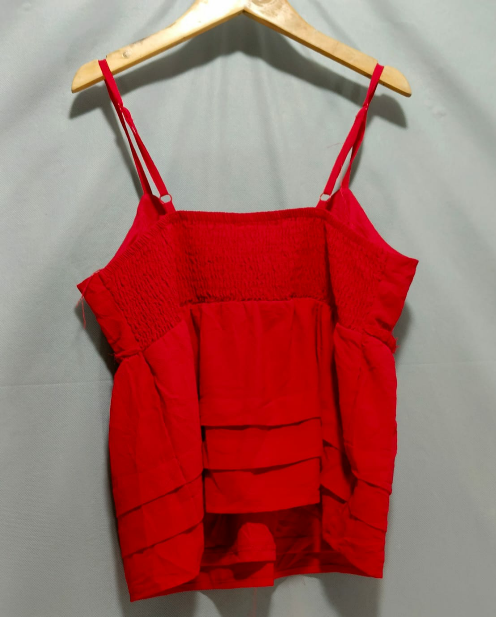 No Boundaries Red Colour For Women Top Size S